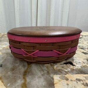 Longaberger Brown and Pink Basket